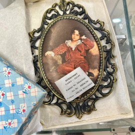 Шелкография в бронзовой раме. Египет, производитель Salah Shaladem. В родной коробке, с этикеткой. Картинка 1